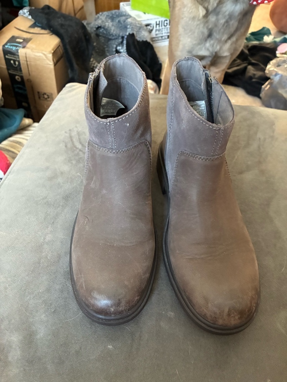 UGG Women's Brown Suede Ankle Booties